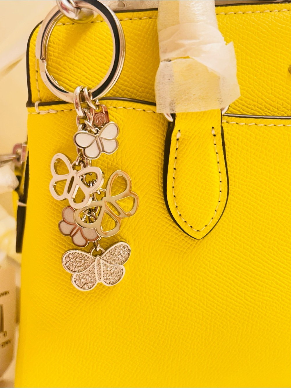 Vintage RARE Coach Y2K Butterfly Keychain/ Bag charm - Picture 15 of 16